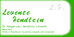 levente hendlein business card
